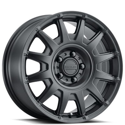 18x8 Raceline Wheels 401B Aero Satin Black Rims (4pcs)