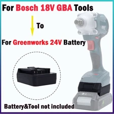 1x Adapter For Greenworks 24V Battery Convert to for Bosch 18V GBA  Power Tools