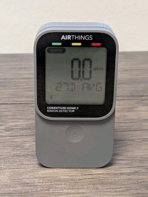 Airthings Corentium Home 2 AT-325 Radon Detector Tested Working Bluetooth