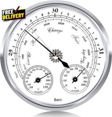 5'' Outdoor Barometer Thermometer Hygrometer Wall Weather Station Home Boat