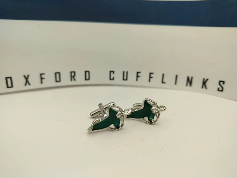 Elven Leaf Cufflinks,  Gift, Formal ,FREE SHIPPING. + GIFT BAG - Image 3 of 4