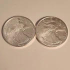 American Silver Eagle Coins, Lot of 2 - 1oz .999 Fine Silver Coins, Both 2006