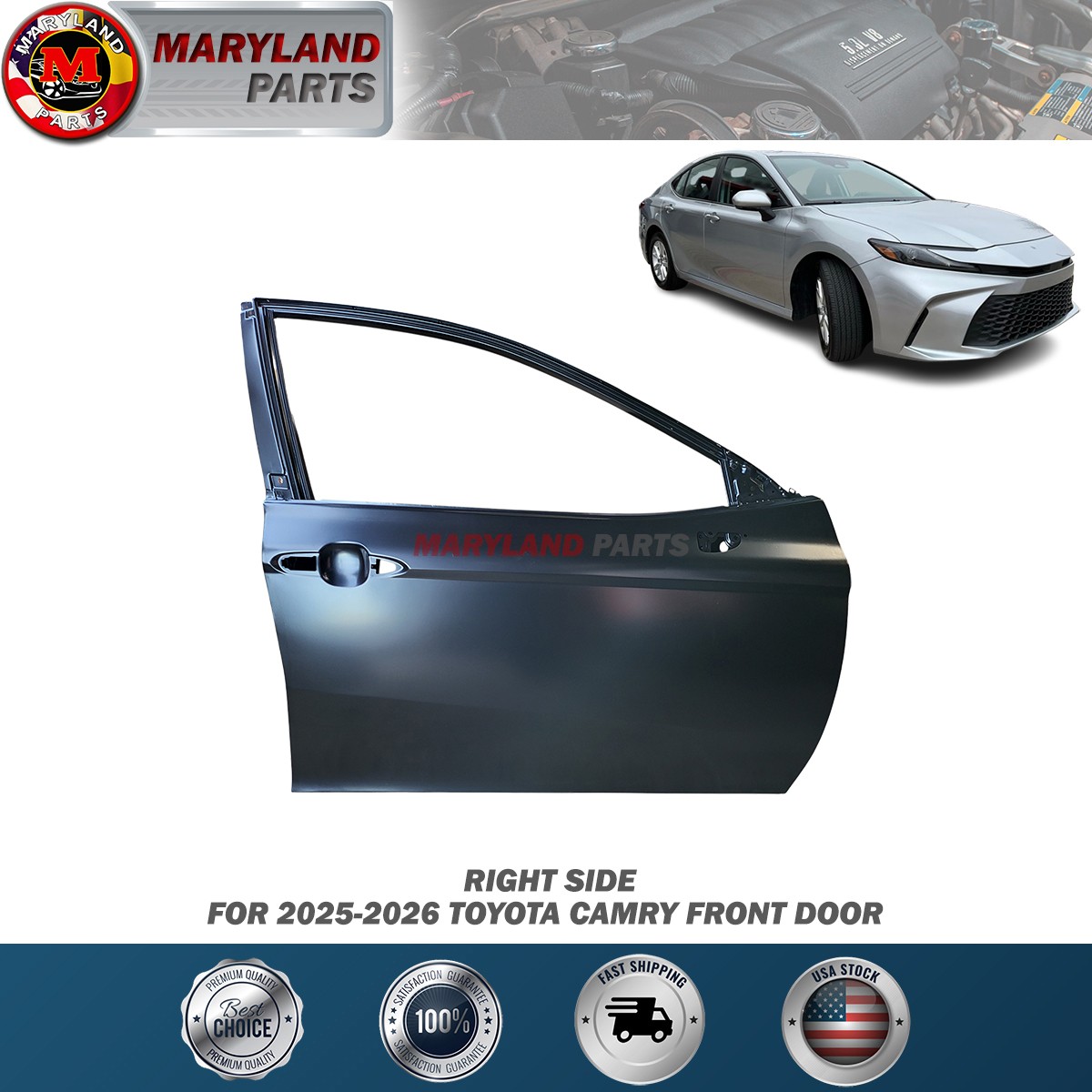 カメリア For 2025-2026 Toyota Camry Right Front Door Passenger Side RH | eBay