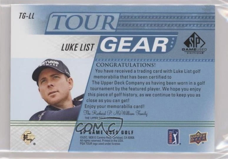 2021 SP Game Used Tour Gear Blue Shirt & Cap /25 Luke List #TG-LL Rookie RC - Image 2 of 2