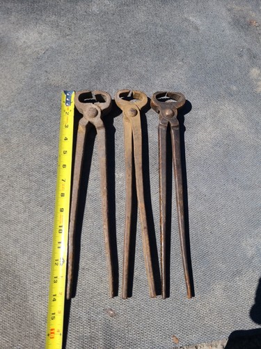 Appendiabiti da parete vintage Farrier Hoof Nippers arte lotto di 3 attrezzi da fabbro - Foto 2 di 10
