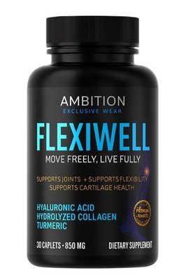Ambition Flexiwell Joint Support Supplement with Hyaluronic Acid, Collagen.