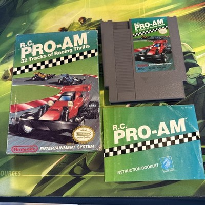 NES (CIB) - R.C. PRO-AM - (GREAT) COMPLETE Nintendo Game Box Manual, Case