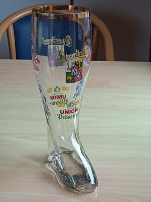 Bierstiefel 1,5 Liter Union Pilsener Holsten Pilsner Urquell Vintage70-80erJahre
