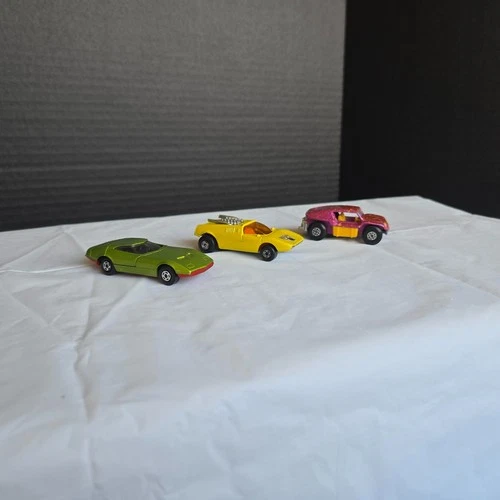 Vintage Lot Of 3 Matchbox Cars Diecast 1970s Lesney England Superfast Nice Cars