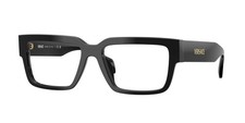Versace VE3374U GB1 Rectangle Eyeglasses 53mm Black / Demo Lens
