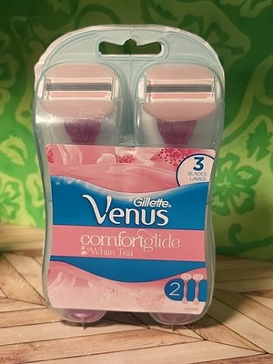 2 Pack Gillette Venus ComfortGlide Disposable Razors w/ White Tea Moisture