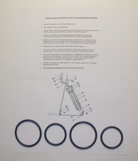TRIM TAB ACTUATOR O RING SEALING KIT W / INSTRUCTIONS 1 eBay
