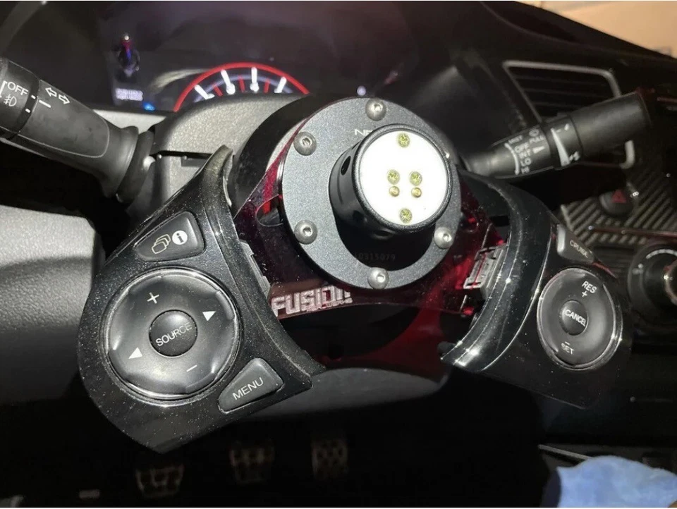 (Botones no incluidos) 12-15 Civic Volante Botón Reubicación (ROJO) Foto 2 de 4