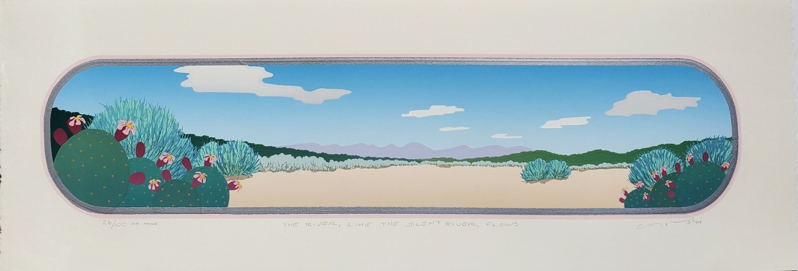 Doug West, "The River Like the Silent Season Flows", Ltd ed serigraph  