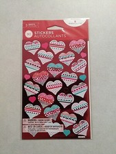90 Heart Shaped Valentine Stickers New by American Greetings
