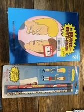 Vintage 1997 MTV Beavis and Butthead Pencils Temporary Tattoo Set, Sealed Volume