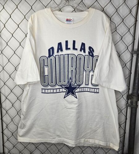 Vintage Dallas Cowboys NFL 1996 National Conference Hanes Logo T-Shirt XXL 2XL - Picture 2 of 8