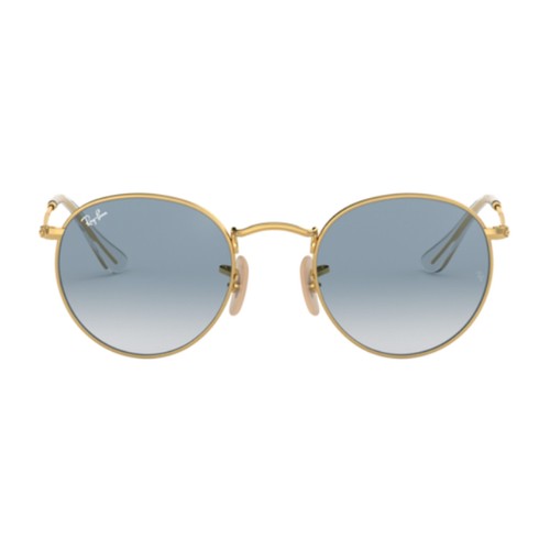 Occhiali da sole uomo donna Ray Ban Round 3447N 001/3F Oro Rotondi Blu  Sfumati | eBay