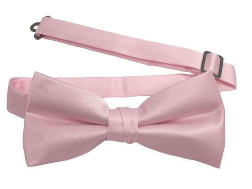 Men's Bow Tie Quality clip on adjustable neck band Satin Solid Pattern Colors - Picture 13 of 100