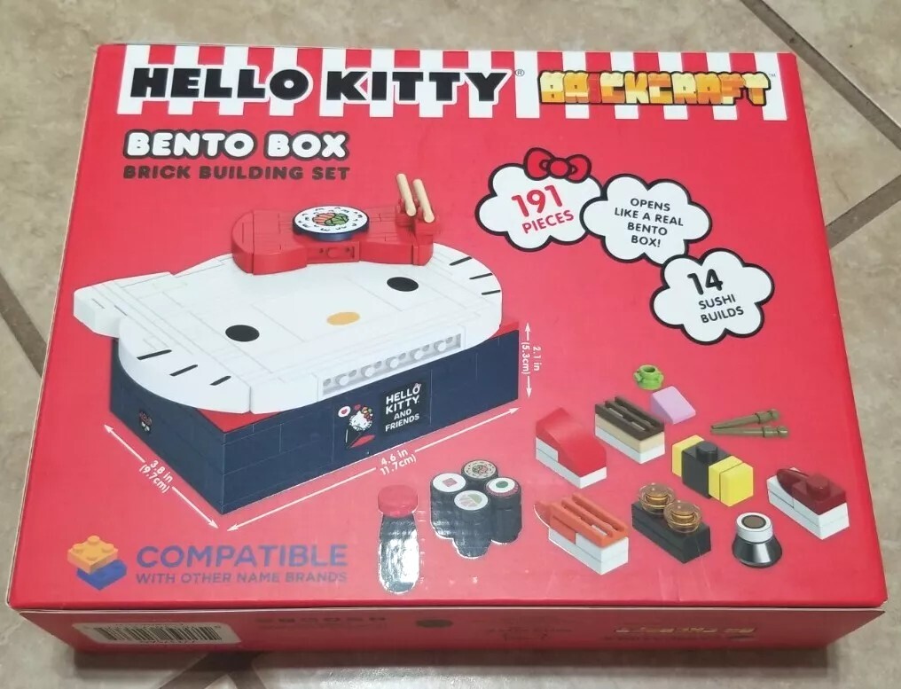 Brickcraft Hello Kitty Sushi Bento Box 191pc Brick Building Set | eBay