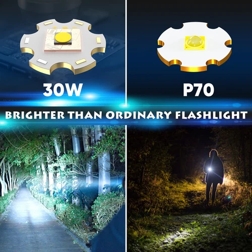 Linterna táctica LED 5000000 lúmenes recargable súper brillante potente antorcha - Imagen 6 de 11