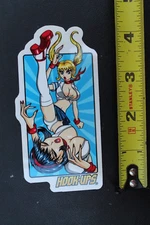 Hook-Ups Skateboards Karate Kick Sexy Anime Girls OG HU2 Skateboarding STICKER