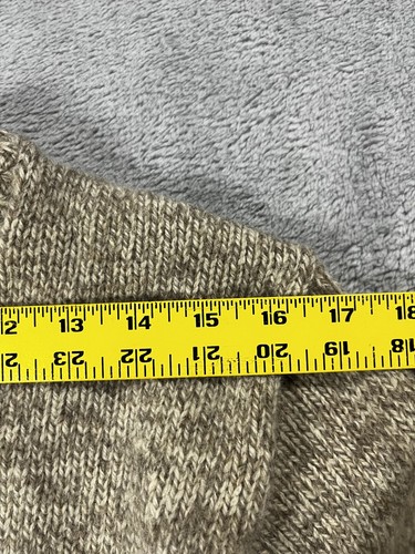 REI Sweater Mens Large Brown Peak Value Knit Raggwool Crew Neck Made In USA VTG - Picture 4 of 8