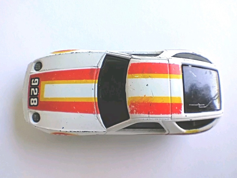 1982 Hot Wheels White P928 Porsche Gold Rims Hot Ones Hong Kong, Black