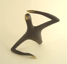 Carl AUBOCK Vienna OPTIMIST or PESSIMIST Brass Hagenauer Auböck Bronze era