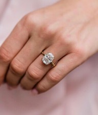 White Sapphire Ring Mother's Day Gift birthday Gift ForHer- gold plated ring