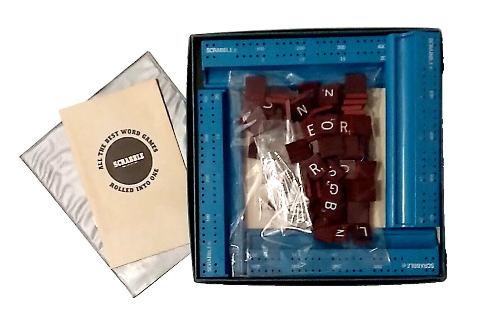 1966 Deluxe Edition Scrabble Crossword 100 Tiles Racks Rules no Board Parts Only - Image 2 of 4