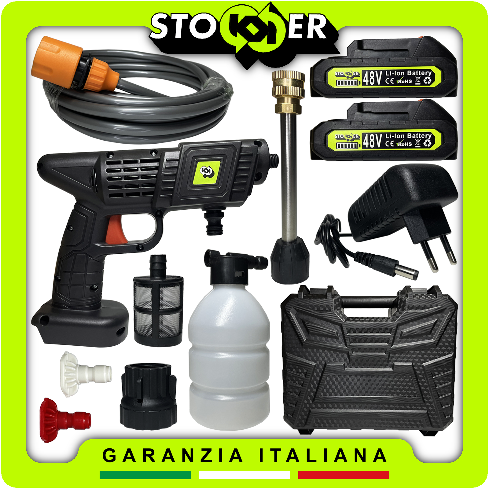 Idropulitrice Pistola Portatile A Batteria Pressione Accessori