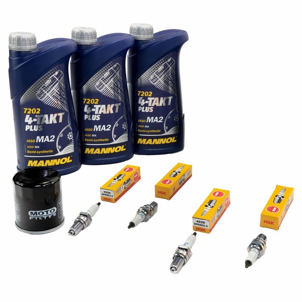 ÖL 3L Inspektionspaket FüR Honda CBX 750 F RC17 1984-1986 ÖLfilter + ZüNdkerzen-image