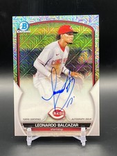 2023 Bowman Mega Box Mojo Leonardo Balcazar Auto Cincinnati Reds