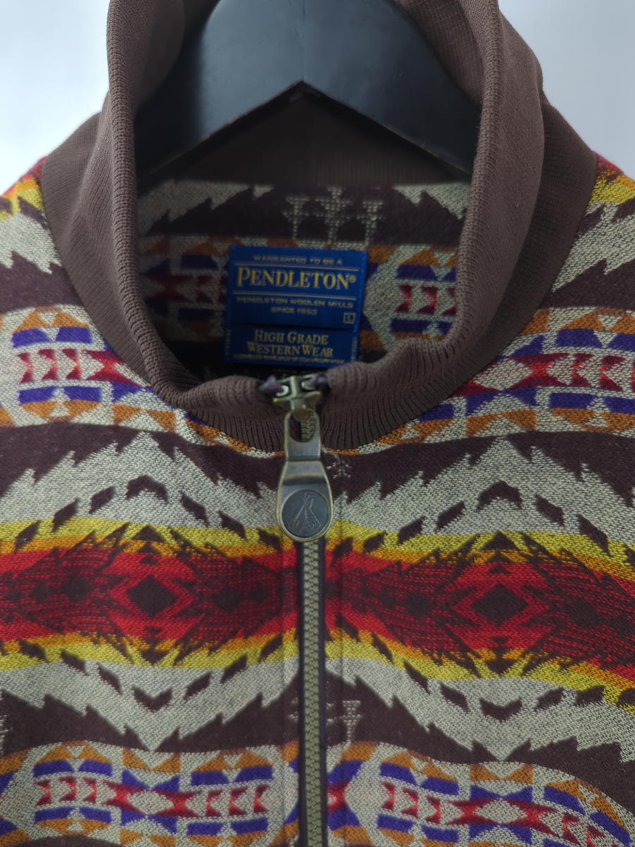 PENDLETON HIGH GRADE WESTERN WEAR Mens Sz L Southwestern Quarter