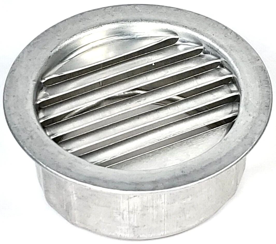 AIR VENT, INC. 2-Inch Louvered Vent Aluminum ROUND Vent Cover 2 Small Duct  End 715751005326 | eBay