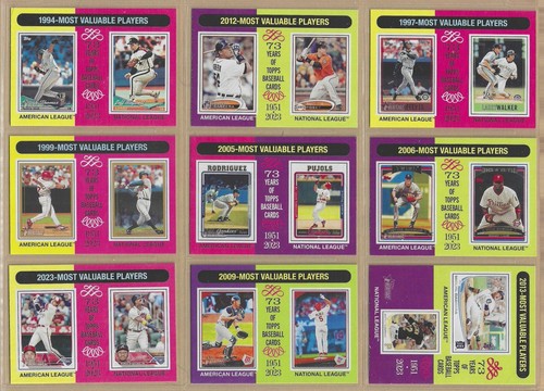 2024 Topps Heritage 1975 MVP Complete Set of (24) Mantle Ohtani Acuna Trout *G* - Bild 2 von 3