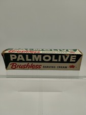 Vintage 1950's Palmolive Brshless Shaving Cream 2.1oz Tube With Box Free Ship