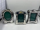 Ashton & Hayes 3 Mini Silver Plated  Picture Frames Standing Frame 4.5" X 3.5".