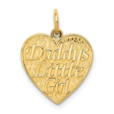 Real 14kt Yellow Gold DADDYS LITTLE GIRL Charm