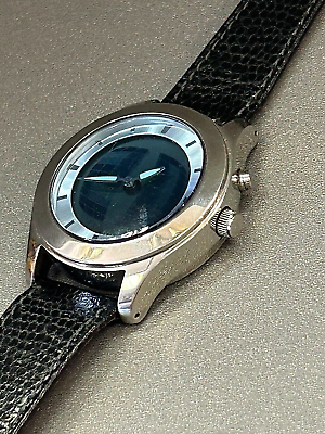 RARE FOSSIL BIG TIC ANIMATED SECONDS QUARTZ SILVER WATCH JR RARE FOSSIL BIG TIC ANIMATED SECONDS QUARTZ SILVER WATCH JR