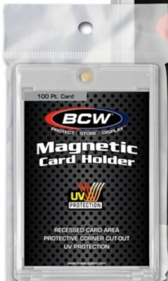 Box /16 BCW 100 Point UV Protected Magnetic Thick Trading Card Holders one touch