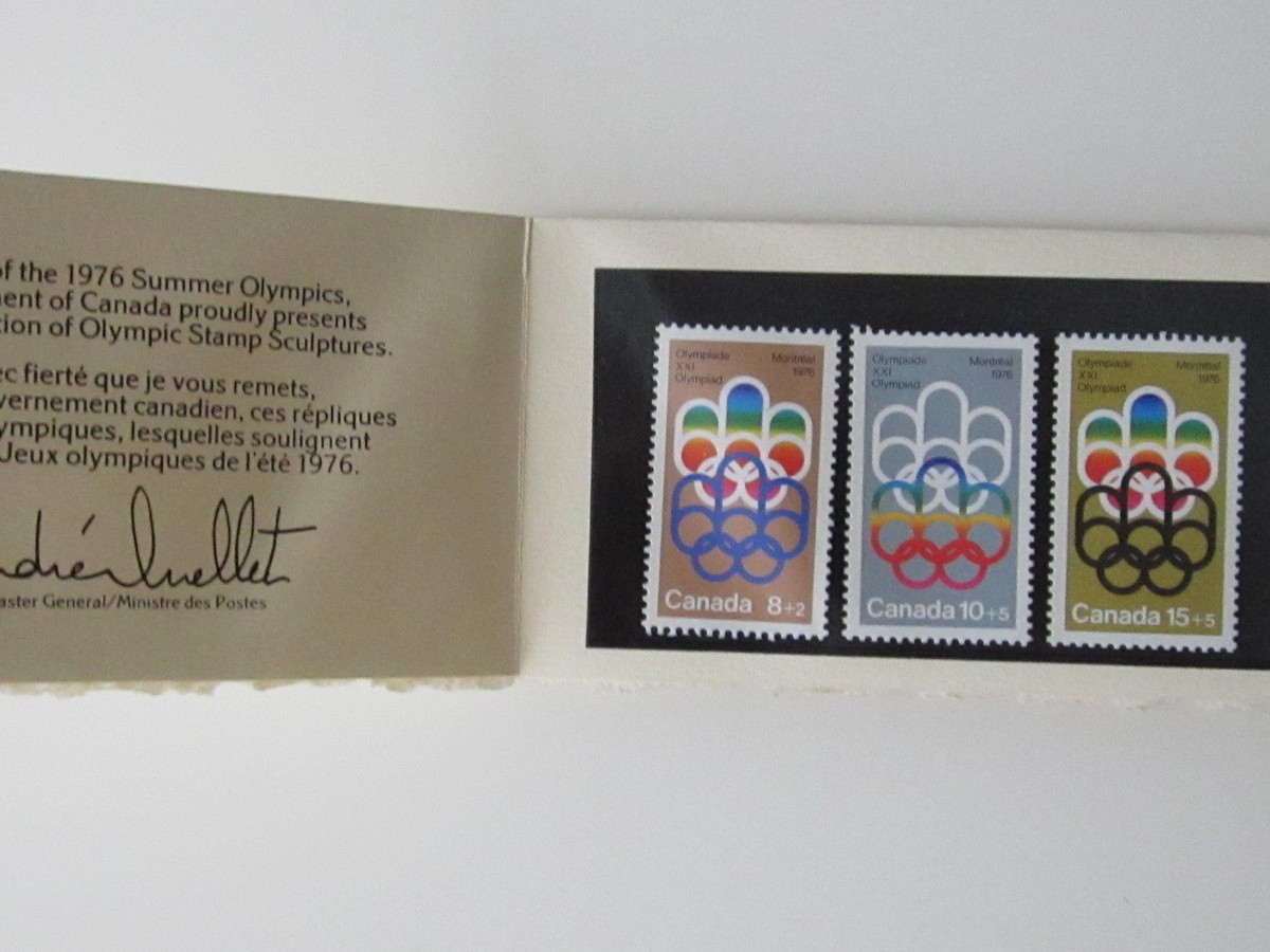 1976 MONTREAL XXI OLYMPIAD RARE 24K. GOLD, .999 SILVER & BRONZE