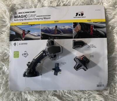 Scosche Magic Grip Auto Grip Wireless Charging Mount For Window/ Dash/ Vent NEW