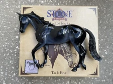 STUNNING Breyer Peter Stone Horse “Spyplane” Glossy Black Thoroughbred Box SR