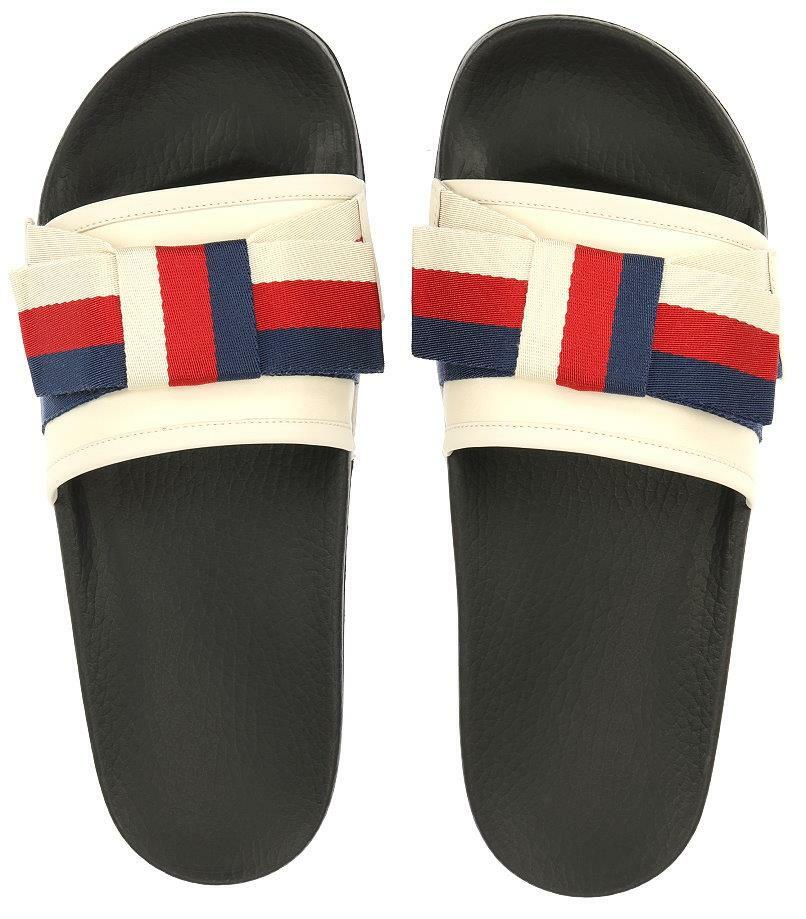 NEW GUCCI WEB BOW SLIDES SANDALS FLIP FLOPS SHOES 36/US 6 | eBay