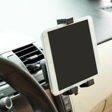 Car Mount Air Vent Tablet Holder Rotating Cradle Swivel Dock Black for Tablets