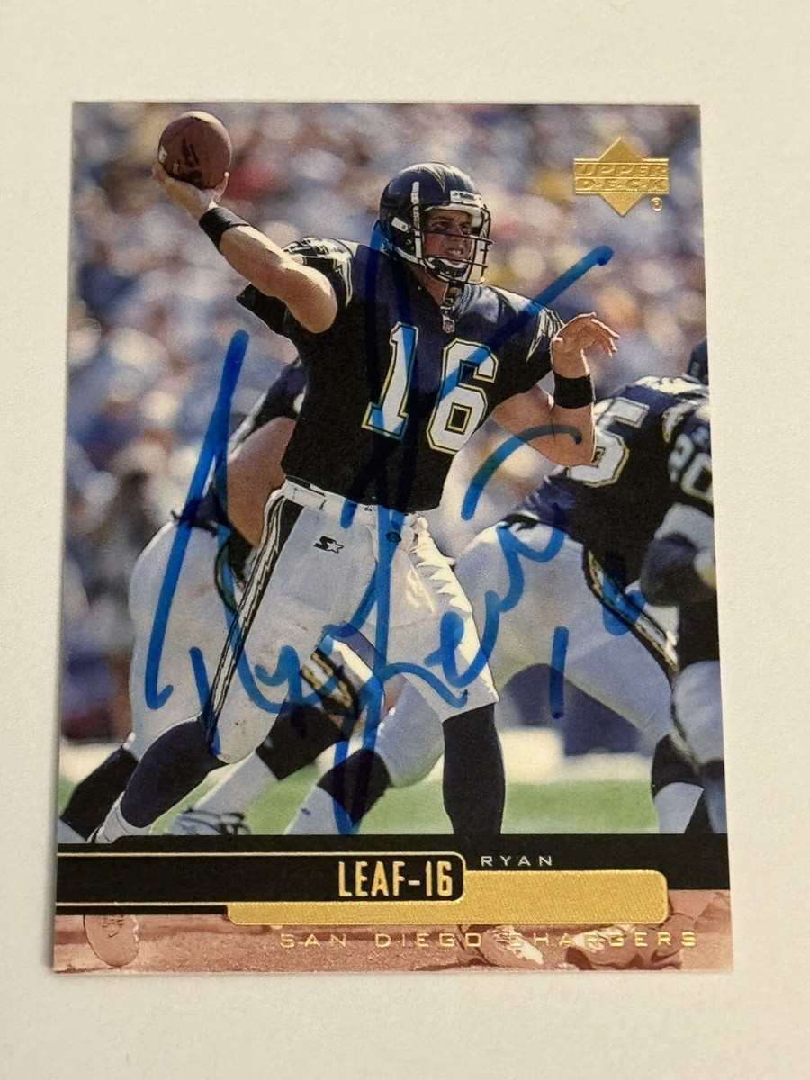 Ryan Leaf 1999 Upper Deck Authentic Signed Autograph Auto Card San