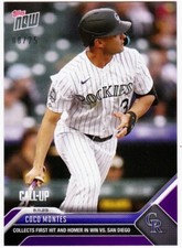 2023 Topps Now #427 Coco Montes Purple Parallel Card #8/25 Call-Up