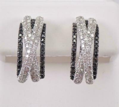 1CT Round Cut Lab-Created Diamond 14K Gold Plated Silver Women's Hoop Earrings